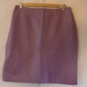 Wilson's Pelle Studio Lavender Leather Skirt Sz 12